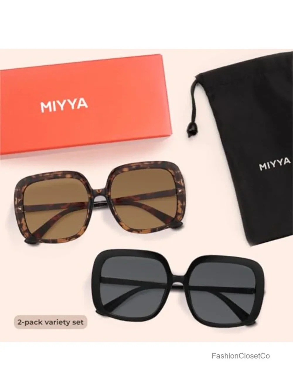 Oversized Polarized Sunglasses Women Trendy Retro Shades UV400